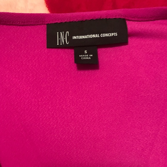 Hot pink Shoulder out Top by INC, NWOT - Picture 7 of 8
